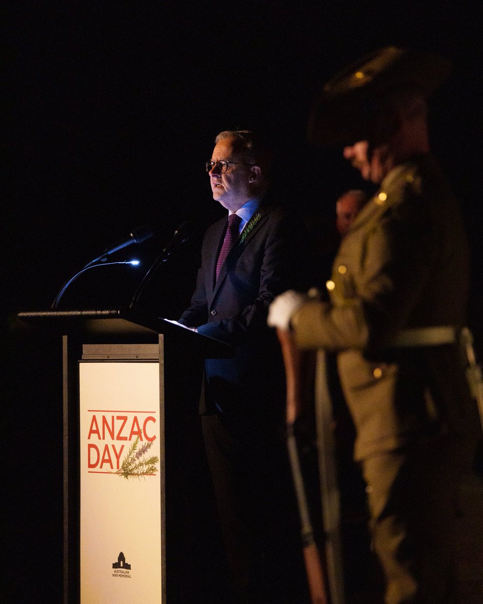 Anthony Albanese: We gather before the dawn on Anzac Day because they did.  It is b…