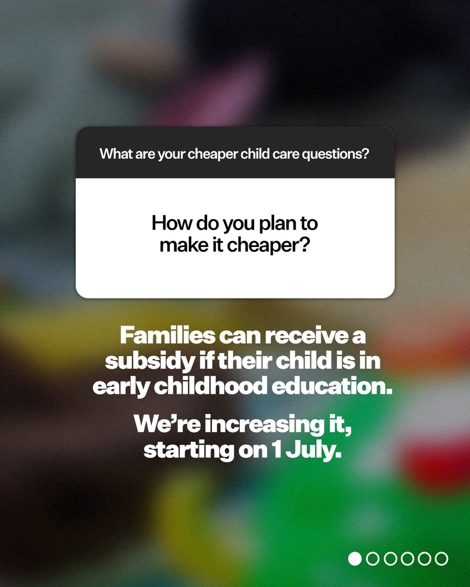 You had lots of great questions about how cheaper child care will...