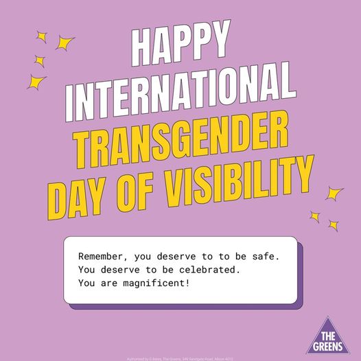 On Transgender Day of Visibility, we celebrate all trans and gend...