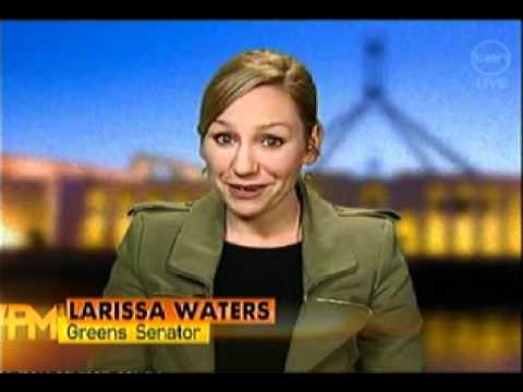 Larissa Waters on the 7PM Project