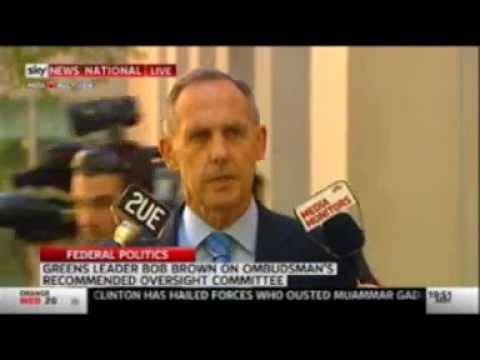 Senator Bob Brown press conference - October 19, 2011