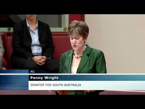 Senator Penny Wright's First Speech