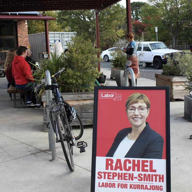 Team Rachel Stephen-Smith and ACT Labor members getting ready to knock...