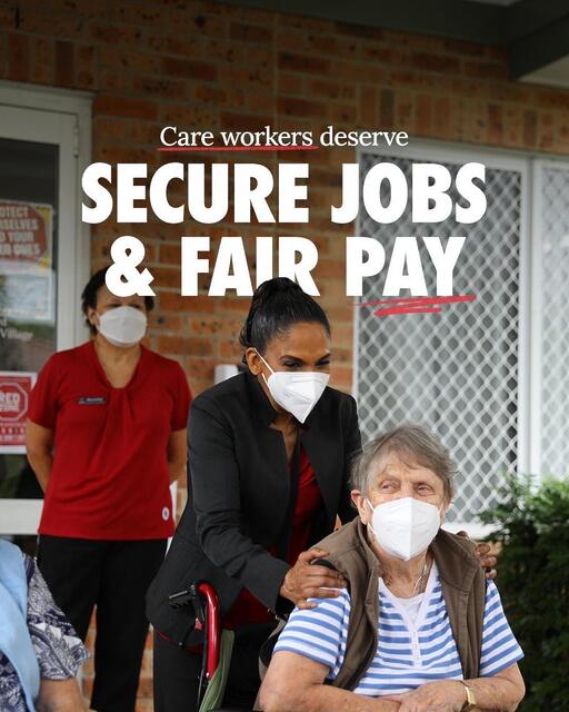 We funded a 15% pay rise for aged care workers in our budget earl...