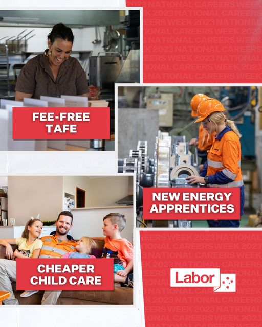 In National Careers Week, a reminder the Albanese Labor Governmen...