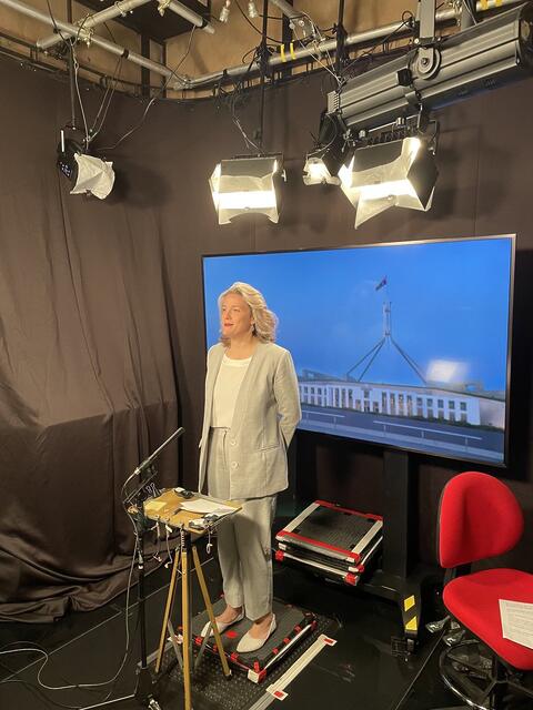 Behind the scenes of @sunriseon7 in Canberra. I’ll be on very soo...