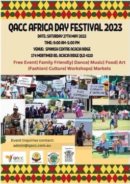 Tomorrow we're celebrating the Africa Day Festival!! Hosted by Ql...