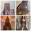 Admiring the beautiful hardwoods in Barcelona’s Sagrada Familia. ...