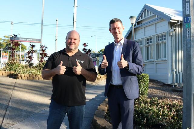 Mark Bailey MP: Great to drop by Burpengary Train Station with state MP @shanekin…