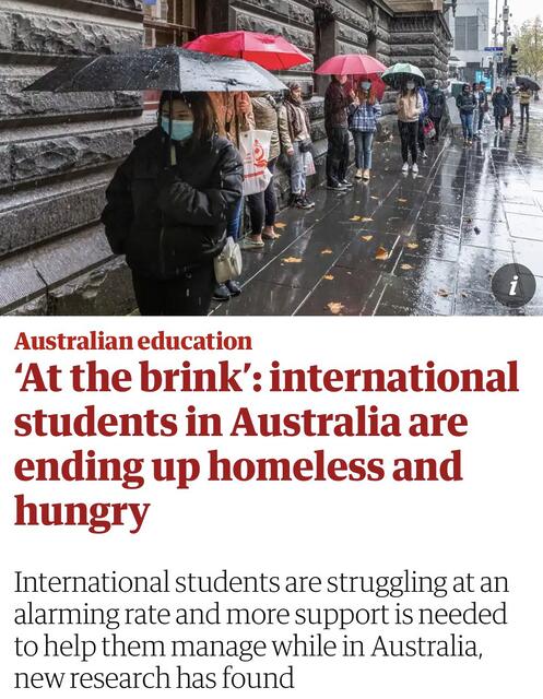 The Morrison Govt abandoned international students during the pan...