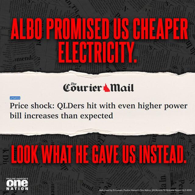 “Electricity prices in Queensland are set to rise by an average o...