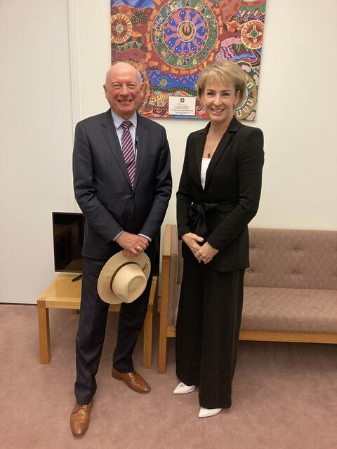 Very grateful to spend some time last week with Senator Michaelia...