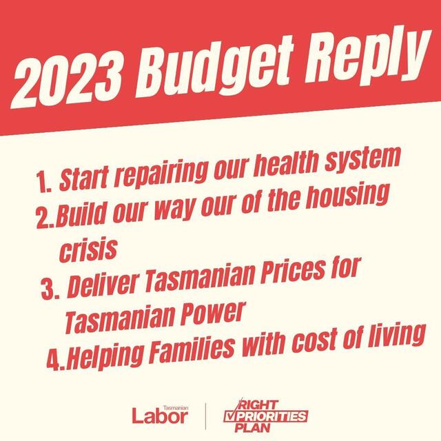 Rebecca White: I’ve just delivered Labor’s budget reply and launched our Right P…