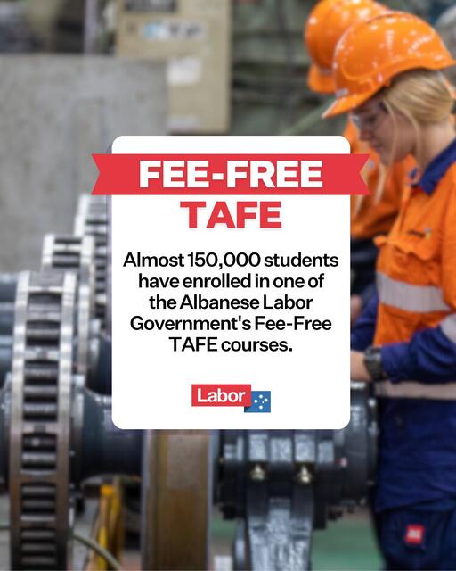 Australians are signing up to Labor’s fee-free TAFE training in d...