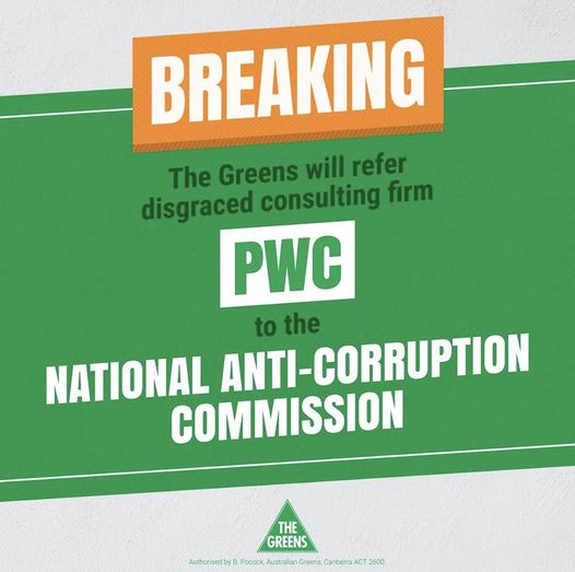 This week we’ve announced that the Greens will refer the PwC tax ...