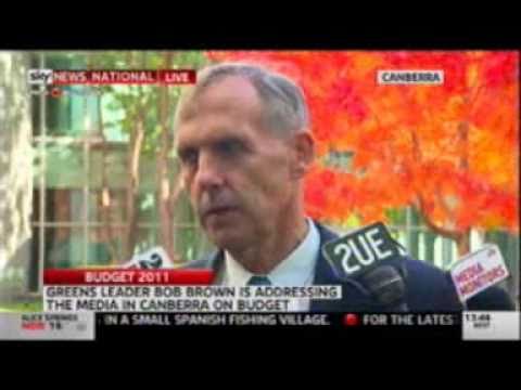 Senator Bob Brown press conference on Sky News 11-5-2011