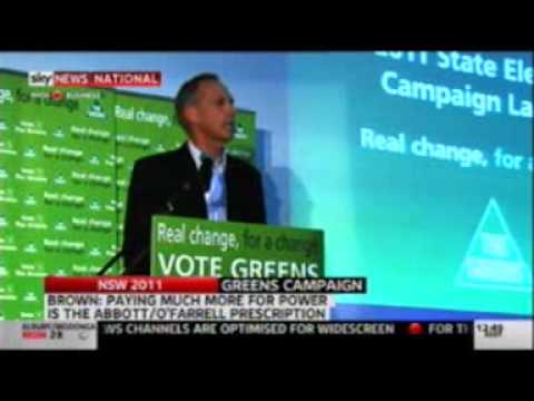 Senator Bob Brown's speech to Greens NSW campaign launch 13-3-2011