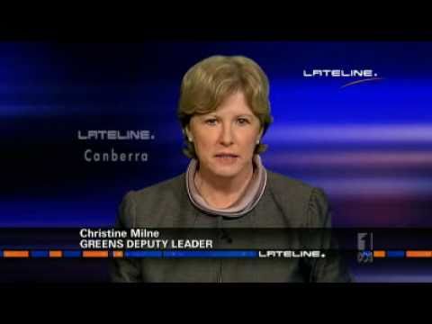 VIDEO: Australian Greens: Senator Christine Milne talks pollution price on Lateline