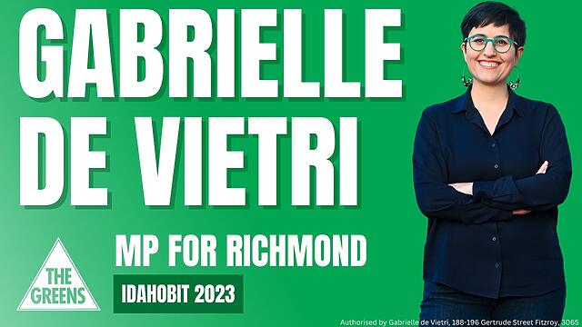 VIDEO: Victorian Greens: Gabrielle de Vietri MP: IDAHOBIT Day 2023
