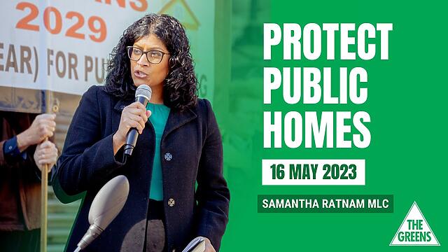 VIDEO: Victorian Greens: Samantha Ratnam’s Adjournment to Protect Public Housing