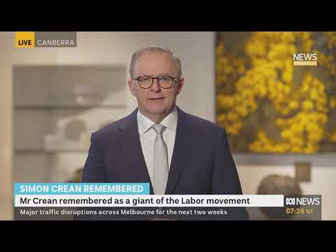 Anthony Albanese pays tribute to the former Labor Leader Simon Crean