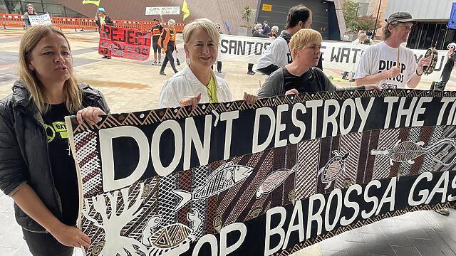 Santos AGM Protest - No New Gas