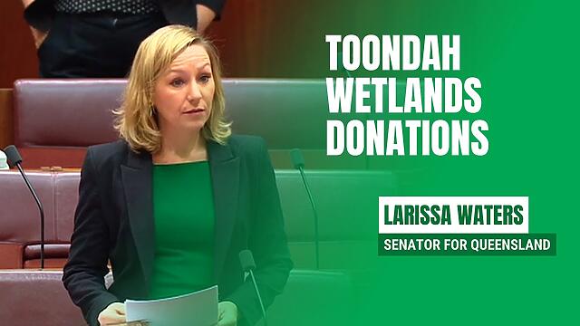 Toondah Wetlands Donations - Senator Larissa Waters