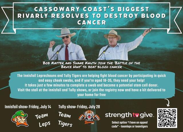 Inviting everyone to the Innisfail Show this Friday to beat blood...
