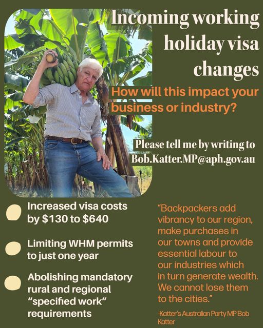 There's a number of changes coming to the Working Holiday Maker v...