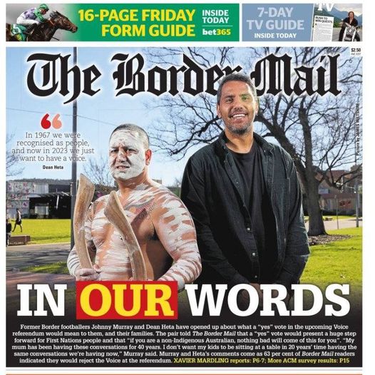 Helen Haines MP: What a powerful front page of The Border Mail today….