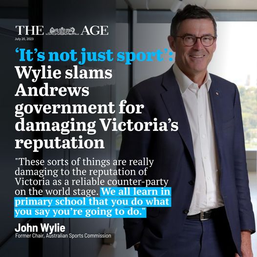 John Wylie has a message for the Andrews Labor Government...