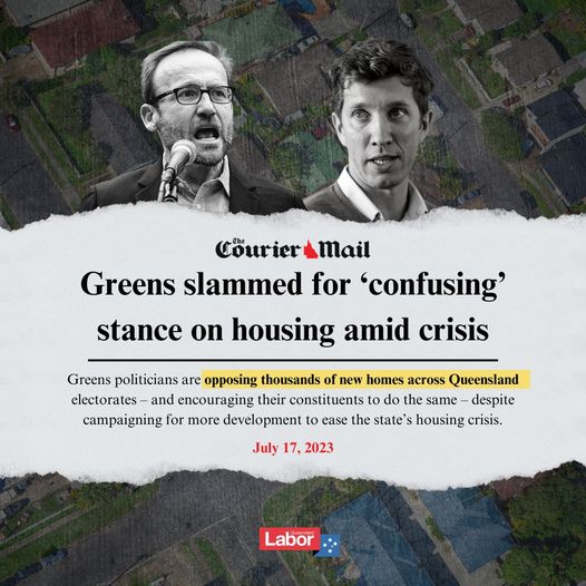 In the middle of a housing crisis, the Greens are standing in the...