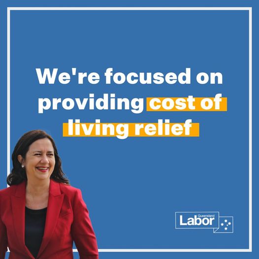 Queensland Labor: Labor is delivering cost of living support for Queenslanders with…