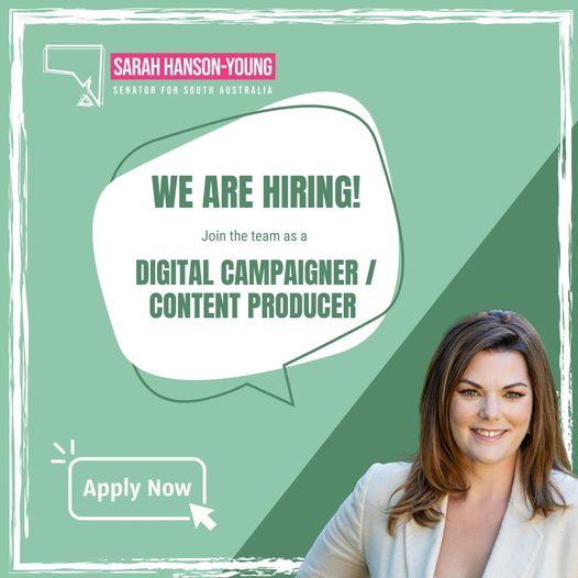 Senator Sarah-Hanson Young is looking for a Digital Campaigner - ...