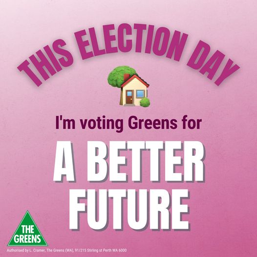 The Greens (WA): One more sleep until election day! Tomorrow is polling day for th…