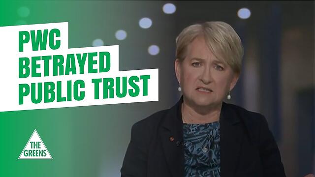 VIDEO: Australian Greens: We need to end all government contracts with PwC