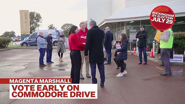 VIDEO: WA Labor: Mark McGowan has voted early at 8 Commodore Drive