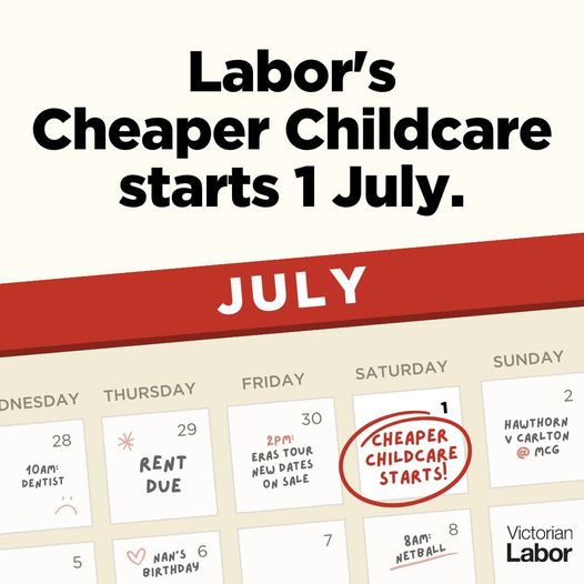 Victorian Labor: From tomorrow, more than 1.2 million families will benefit from A…