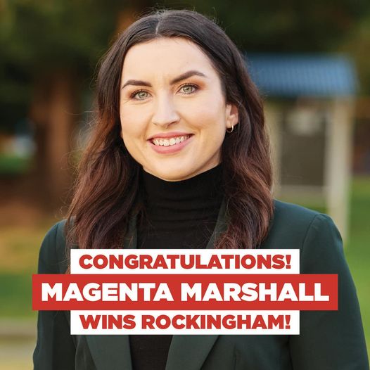 WA Labor: Well done Magenta Marshall, the new member for Rockingham!…