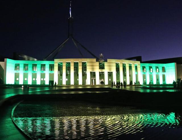 Parliament House – and Australia – supports our women sporting he...