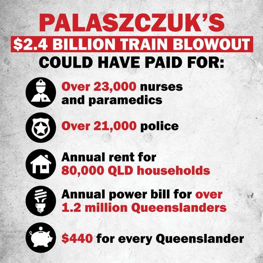 LNP – Liberal National Party: We’ve done the sums on what Annastacia Palaszczuk’s $2.4 BILLION …