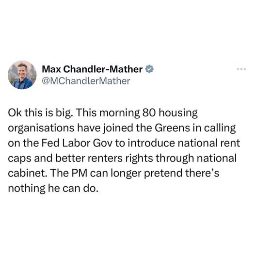 The Australian Greens: Over 80 housing, renting, community, health and youth organisatio…