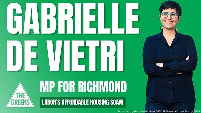 VIDEO: Victorian Greens: Gabrielle de Vietri MP: Labor’s dodgy affordable housing