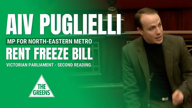 VIDEO: Victorian Greens: Aiv Puglielli MLC: VIC Rent Freeze Bill