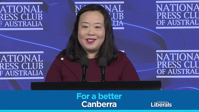 VIDEO: Canberra Liberals: Elizabeth Lee MLA One Year Out Press Club Address