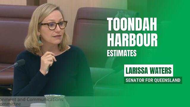 VIDEO: Australian Greens: Senator Waters asks about Toondah Harbour Environmental Impact Statement (EIS) at Senate estimates