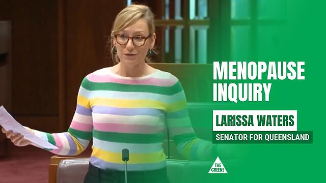 VIDEO: Australian Greens: Senator Waters speaks to introduce the Senate inquiry into menopause