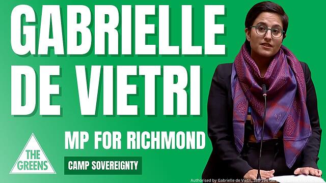 VIDEO: Victorian Greens: Gabrielle de Vietri MP: Camp Sovereignty