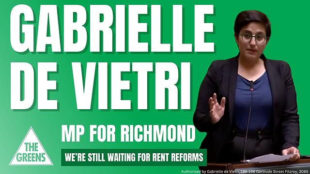 VIDEO: Victorian Greens: Gabrielle de Vietri MP: When will Labor introduce urgent rent reforms?
