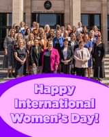 May be an image of 3 people and text that says 'Happy International Women's Day!'
